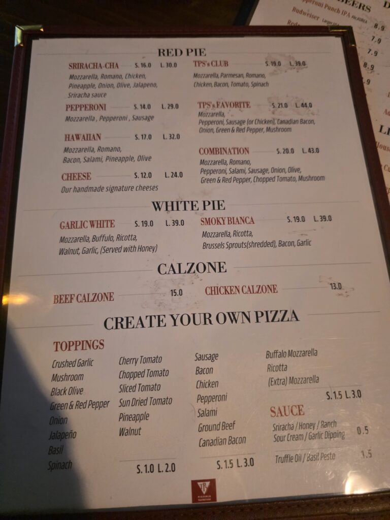 he Pizza Stand Seolleung menu